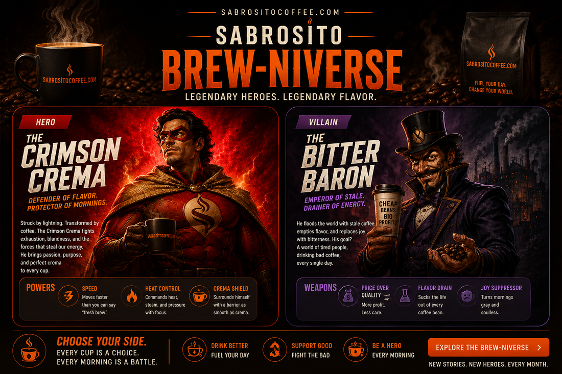 Sabrosito Brew-Niverse: Story 001 — The Origin of The Crimson Crema