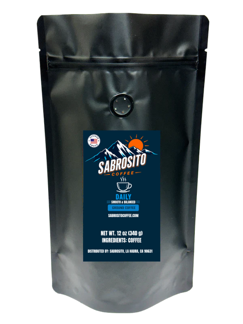 Sabrosito Daily 12 oz ground specialty grade Mexican single origin medium roast coffee bag